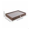 Jewelry Display Box WoodGrain Storage Metal Clasp Beige 100 Ring