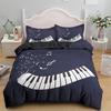 Music Notes Duvet Cover for BoysGirls Room Decor Rock Music Themed Comforter Cover Musical Pattern Bedding Set Full Queen Size