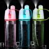NEW 600ML Sports Spray Plastic Water Cup Outdoor Cooling Water Bottle Creative Student Gift Spray Water Cup Handy Cups Drinkware