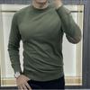 Men's Autumn and Winter Bottoming Knitted Solid Color Sweater Stretch Soft Hand Patch Style Long-sleeved Sweatshirt Trendy