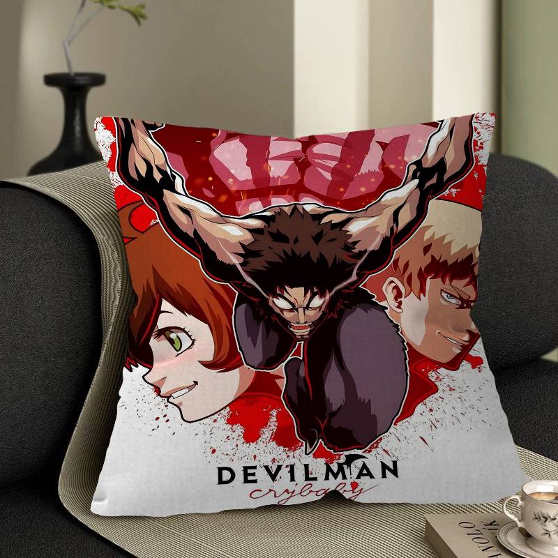 Devilman Cartoon Crybaby Office Cushion Pillowcase Car Cushion Cover45X45CM Lumbar Pillowcase Sofa Pillowcover