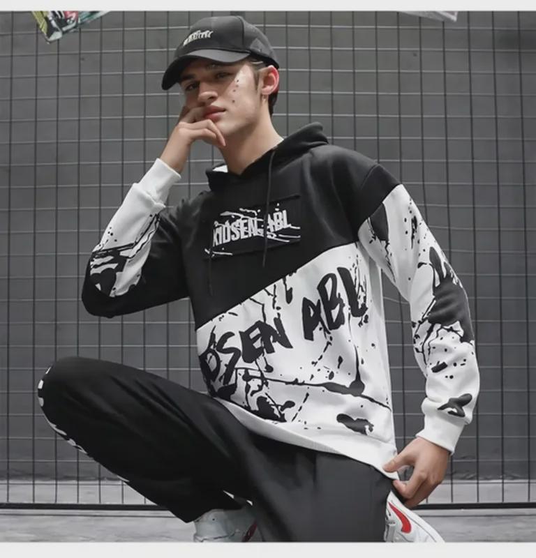 Men's Spring/Autumn Gradient Hip-Hop Hoodie - Trendy, Cool Style Top