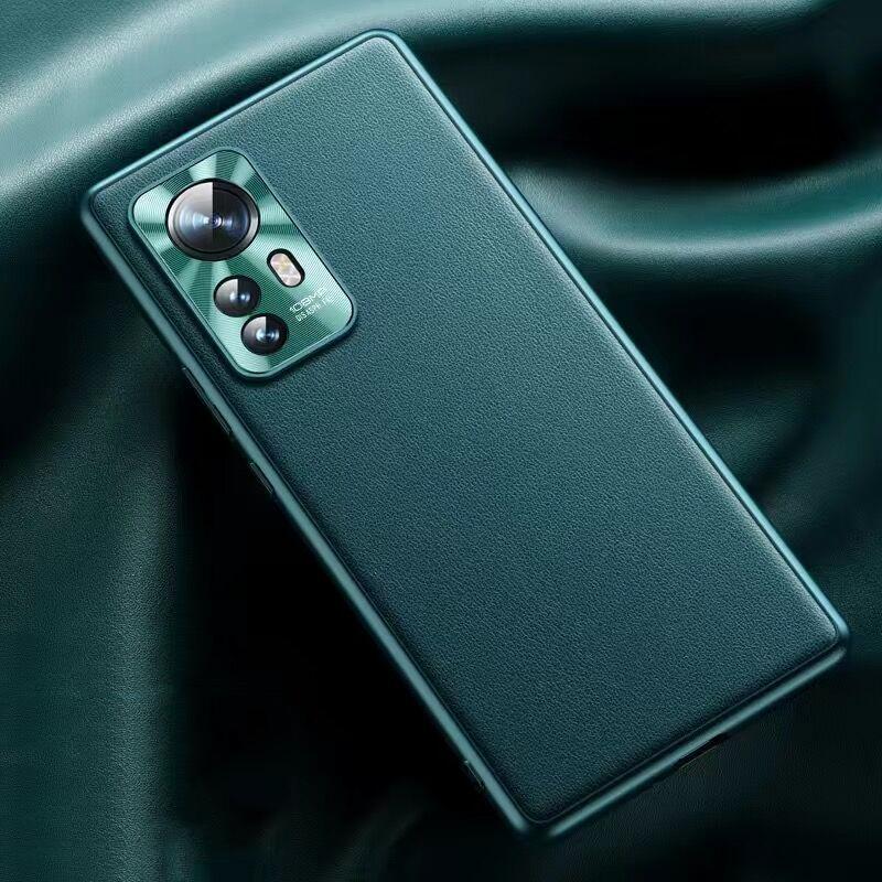 Voor Xiaomi 12 Hoesje Mi 12 Pro Stijlvolle Effen Lederen Cover 12X Luxe Zachte TPU Bumper Schokbestendig Voor Twelve Pr O Camera Bescherming