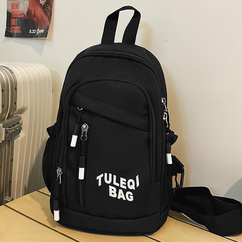 Chest Bag for Women's Burgundy Women's Sports Versatile Trendy Brand Small Backpack Mobile Phone Bag One Shoulder Crossbody Bag