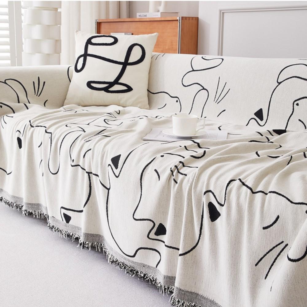 Double-Sided Chenille All-Season Universal Rustic Style Living Room Non-Slip Sofa Cover Sofa Seat Cover