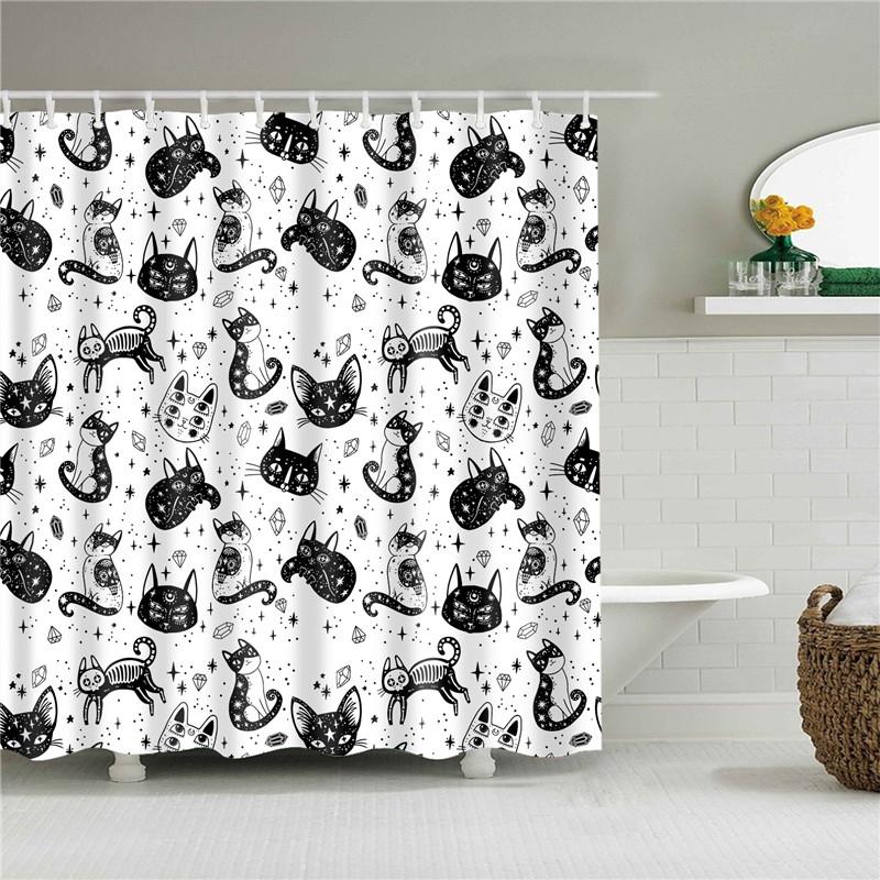 Animals Octopus Wolf Lion Seahorse Turtle Shower Curtains Bathroom Curtain Frabic Waterproof Polyester Bathroom Curtain Hooks