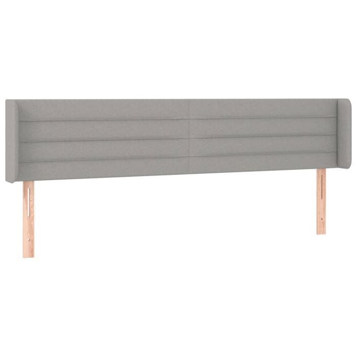 VidaXL Tête de Lit à LED Meuble de Chambre à Coucher Accessoire de Lit Double Tête de Cadre de Lit Intérieur Gris Clair 3123398