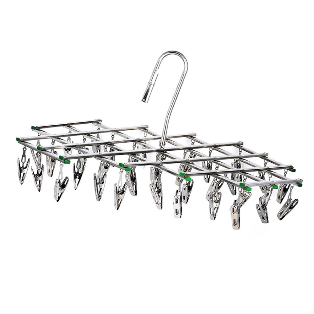 Clothes Drying Rack Stainless Steel Laundry Drying Peg Swivel Wind-Proof Clothes Hanger for Socks Underwear Bra Baby Clothes