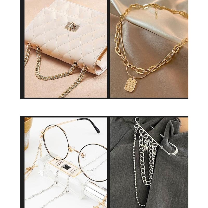 65.61Feet DIY Necklaces Chain 0.25-1mm Jewelry Making Chain for Jewelry Making DIY Necklaces Earring Keichain Pendants