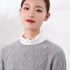Female Stand Ruffle Shirt Fake Collar Womens Detachable False Collar White/Black/Pink Sweater Blouse Top Faux Collar Neckwear