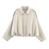 European and American Style, New Women's Clothing, Fashionable and Casual 3-color Suede Texture Bomber Jacket