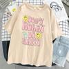 Don'T Worry Be Happy Letter Print Women Tshirt Brand Summer T Shirt Casual Oversized Street Tee Clothes Street Cotton Top Tees