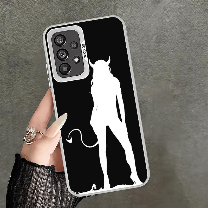 Devil Girl Silhouette Cool Shockproof Phone Case for Samsung A17 A16 A15 A14 A37 A57 A36 A56 A26 A35 A55 A25 A34 A54 A24 A13 A23