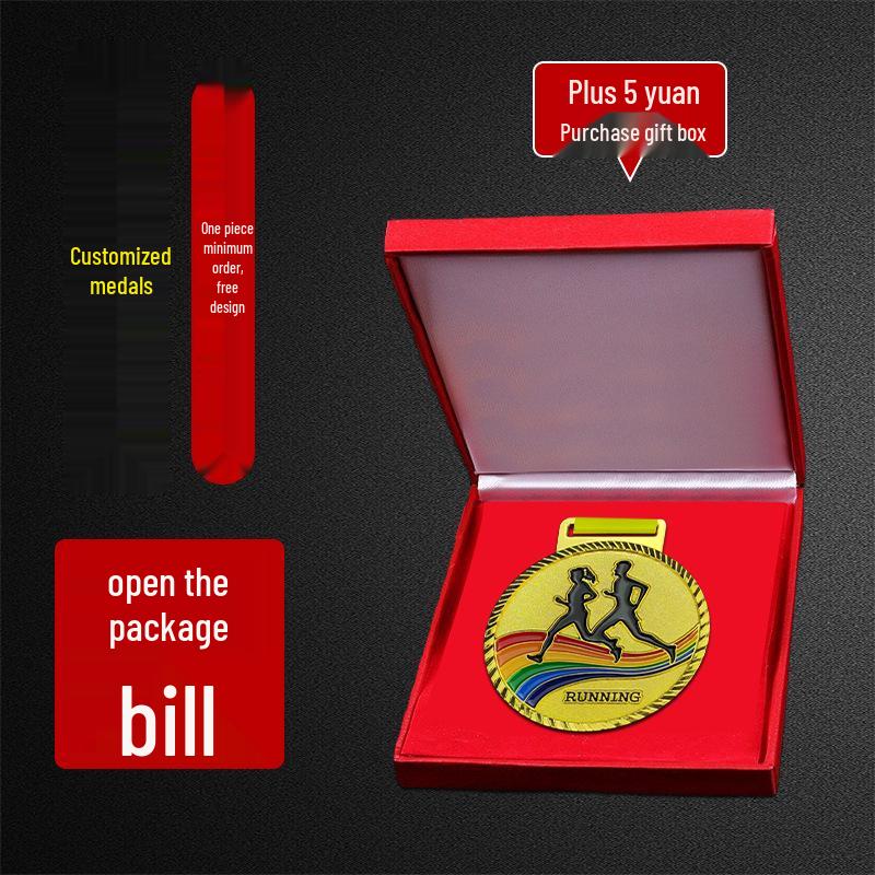 Kindergarten Sports Custom Metal Medals: Gold, Silver, Bronze Honor Plaques for Marathon Competitions.