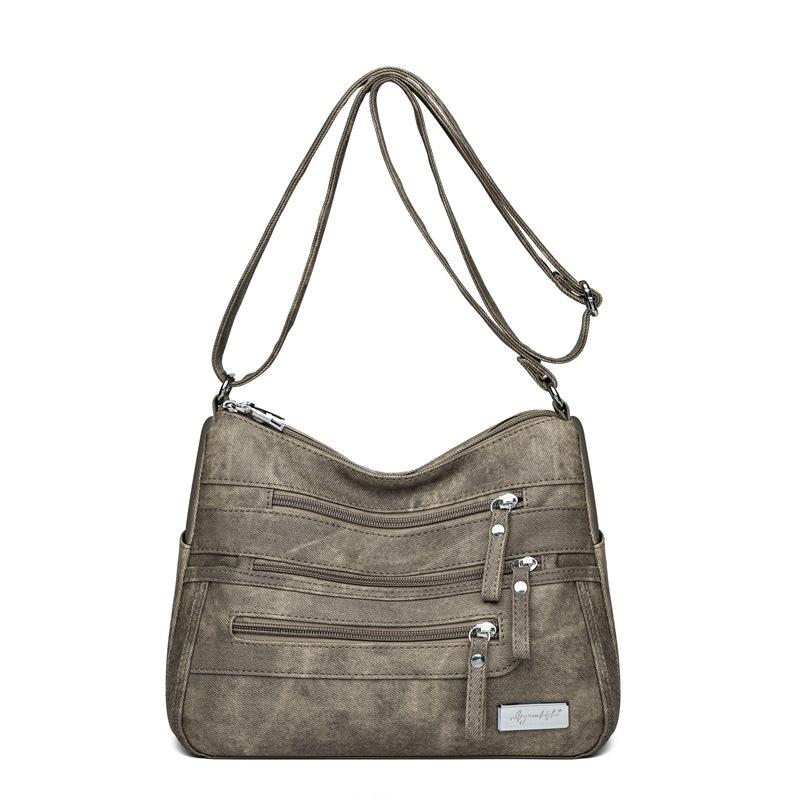 Retro-Mode Mehrfachtaschen Vielseitige Mittleren Alters Mutter Ausgehtasche Große Kapazität Schulter Umhängetasche