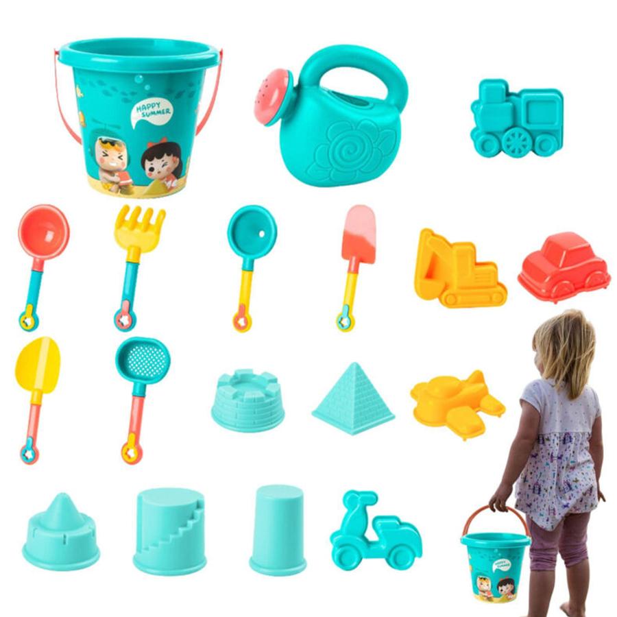 18PCS Beach Sand Toy Set, Durable Plastic, Summer Pool Beach Game Set, Outdoor Sand Play Tools For Boys And Girls