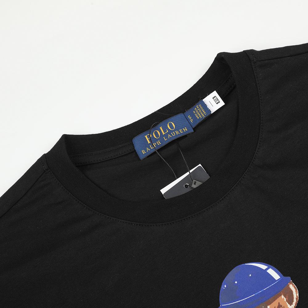 T-shirt Ralph Lauren Estiva da Uomo e Donna 100% Cotone con Orso Polo e Stampa Orso Jockey & Firma