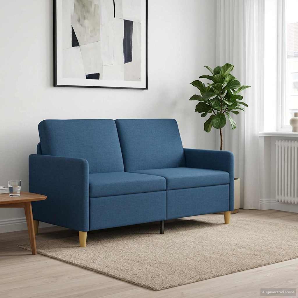 Blue Storage Sofa 152 x 78 x 87 cm Polyester