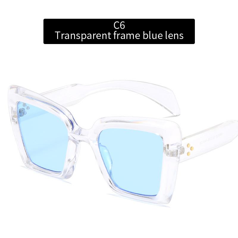 Hip Hop Sunglasses From Europe And America Square Cat Eyes Rice Nails Trendy Sunglasses New Ins Street Photos Trendy Fashion And