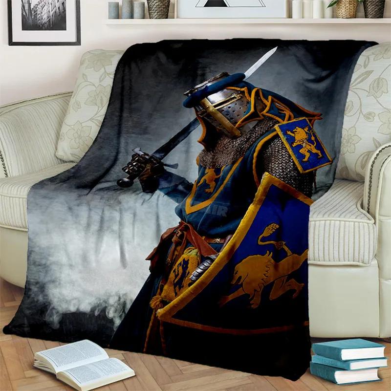 Templar Cavalier Knight Crusaders Games Blanket,Soft Throw Blanket for Home Bedroom Bed Sofa Picnic Travel Office Cover Blanket