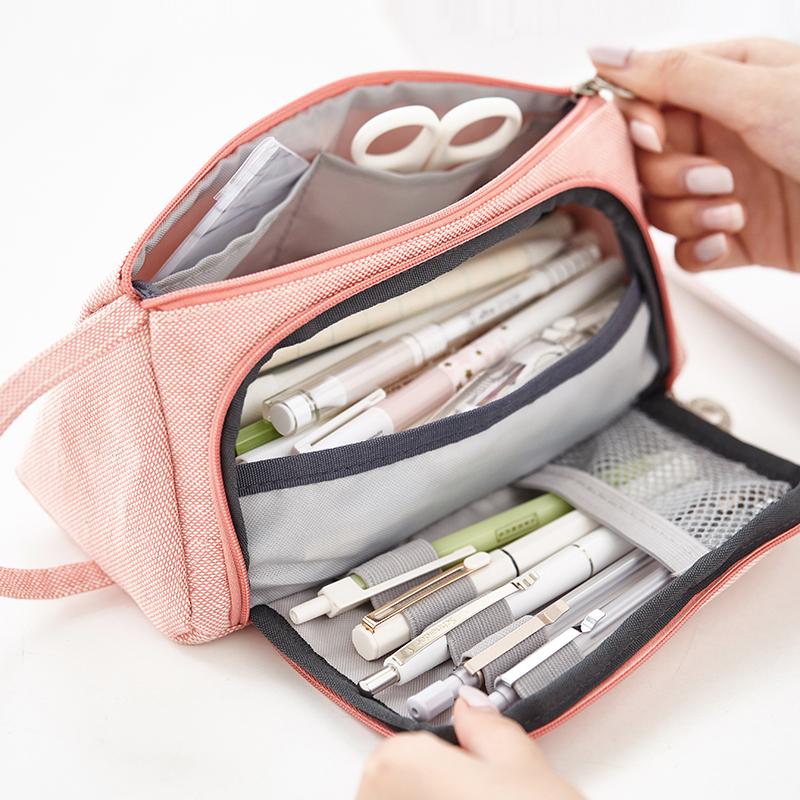 Multi Layer Large Capacity Pencil Case Pen Storage Supplies Pen Box Kawaii Cute Pencil Cases Bags Stationary School Supplies