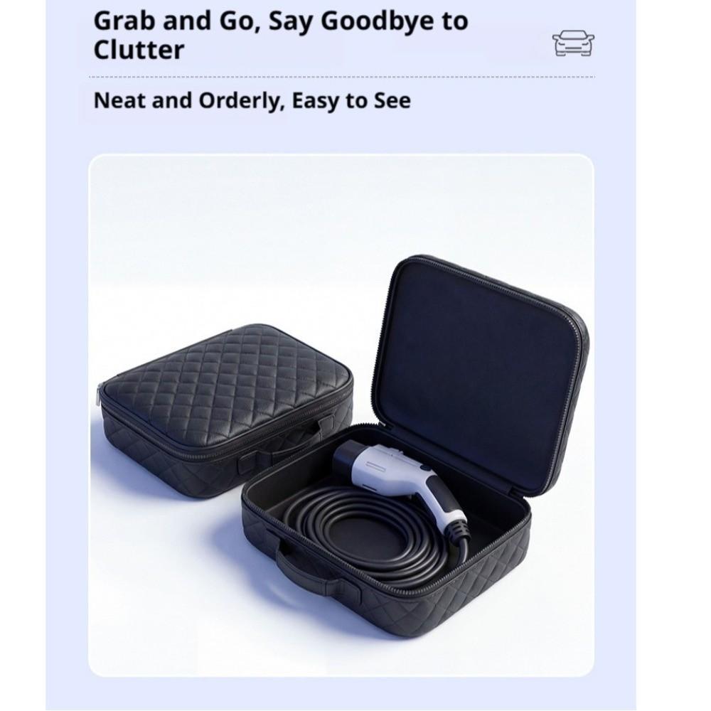 Waterproof Car Charger Plugs Storage Carry Bag Shockproof Car Trunk Organizer Vehicle