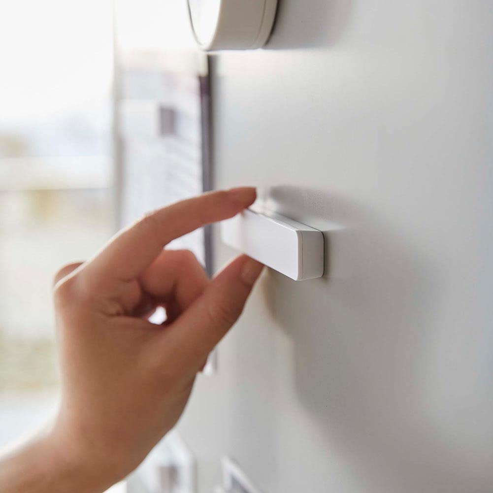 Yamazaki Magnet Bars, Set of 4, White, Approx. W10 x D1 x H1.8cm (Each), Tower, Easy to Remove, 5407