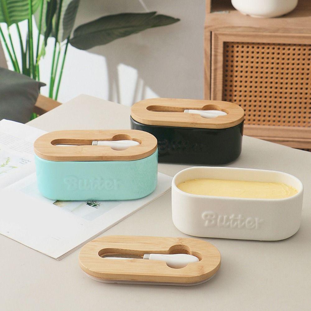 Large Capacity Butter Storage Box Fresh-keeping Porcelain Butter Holder  for Household