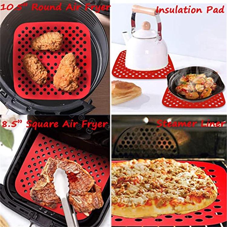 Silicone Washable Air Fryer Liner Mat Pad