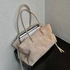 Geantă Crossbody Umeri din Piele de Cămilă și Catifea, Capacitate Mare, Greutate Redusă, pentru Femei, Uz Zilnic, Călătorii