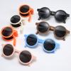 Fashion Kids Outdoor Portable Folding Sunglasses Retro Round Frame Eye Protection Sun Glasses for Boys Girls Children Travel Eyewear