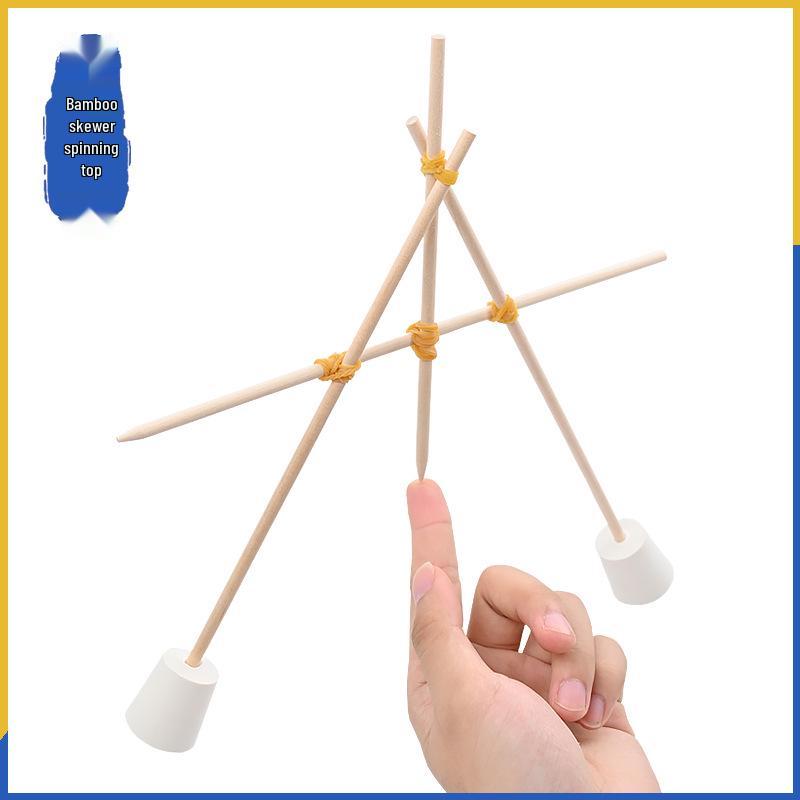 Bamboo Skewer Gyroscope Gravity Balance DIY Science Kit for Kids