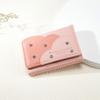 New Pu Material Large Capacity Multi-card Slots Simple Rivet Student Korean Style Ladies Tri-fold Coin Purse Cross-border