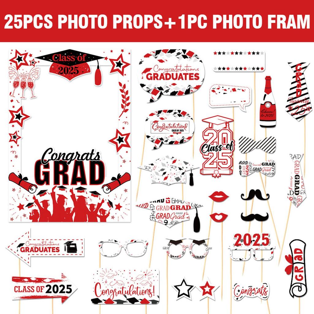2025 Graduation Decoration Paper Photo Frame Photography Props Graduation Celebration Party Supplies