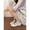 White French round head inner height increase shallow mouth flat-soled single shoes 2026 new spring and autumn with skirt Mary Jane shoes