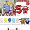 105PCS Super Wings Themed Balloon Arch Kit Boy Birthday Party Deco Blue Yellow Globos Set Birthday Supplies Baby Shower Kids Toy