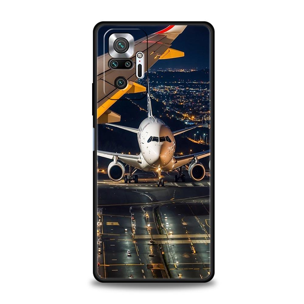 Travel-Nspired Airplane Route Phone Case Cover for Redmi 14C 10C Note 15 14 13 12 10 11 K40 Pro Plus Soft TPU Shockproof Fundas