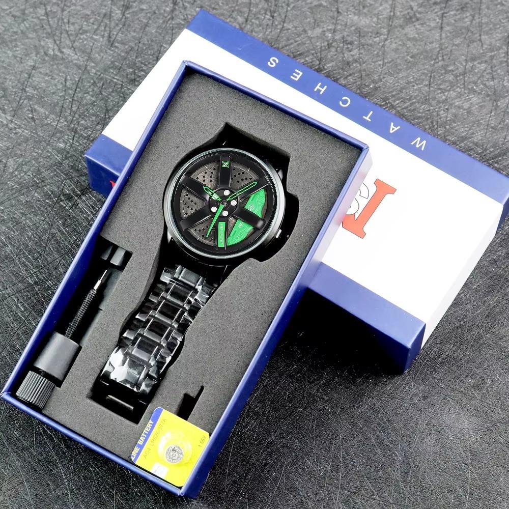 Erkek Döndürülebilir Saat Çarkı Döndürülebilir Erkek Saati Su Geçirmez Moda Erkek Saati