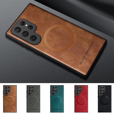 Luxury Case For Samsung Galaxy S24 S23 S22 Ultra Case Leather Silicone Cover For Samsung Galaxy S20 Plus S21 FE A05 A55 A06 A16 A34 A54 A13 Phone Case