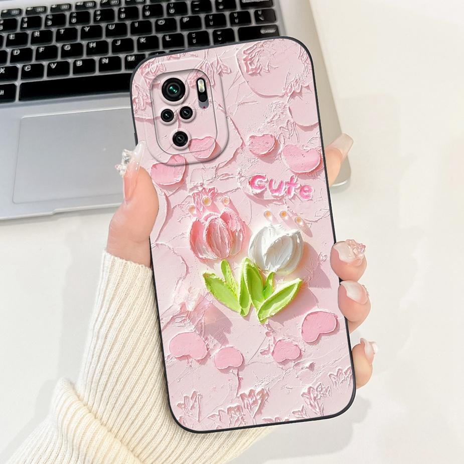 For Xiaomi Redmi Note 10 4G Case Note 10S Cute Rabbit Cartoon Back Cover Soft Silicone Phone Case For Redmi Note 10 Pro Max Bags