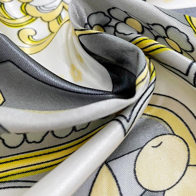 Høykvalitets luksuriøst silkeskjerf pannebånd Skjerf Halsskjerf For kvinner Kjede Silkeskjerf Dekorativt sjal for kvinner