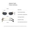 Simplicity Fashionable Oval Frameless UV400 Sunglasses Advanced Durable and Comfortable Street Photography Shades Glasses