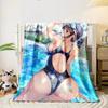 Anime Girl Poolside Blanket bedroom Blanket for Livingroom Couch lunch break Soft throw for Friend's festival Gift