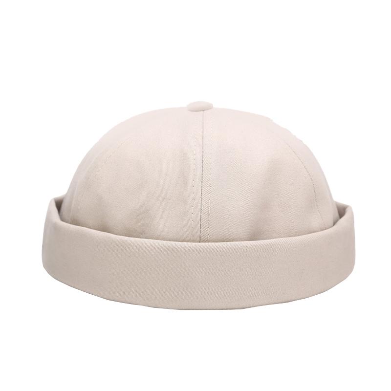 

1Pc Hip Hop Unisex Sailor Adjustable Skullcap Hat Brimless Cotton Casual Cap Docker бежевый