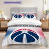 Washington Wizards Pattern Bedding Quilt Set Quilt Cover Pillowcase Home Decoration Birthday Gift (1 * duvet cover + 2 * pillowcase, without core)