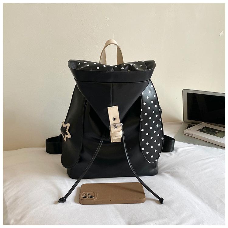 Schoolbag cute hood backpack women 1011 new sweet girl canvas schoolbag summer leisure travel light backpack