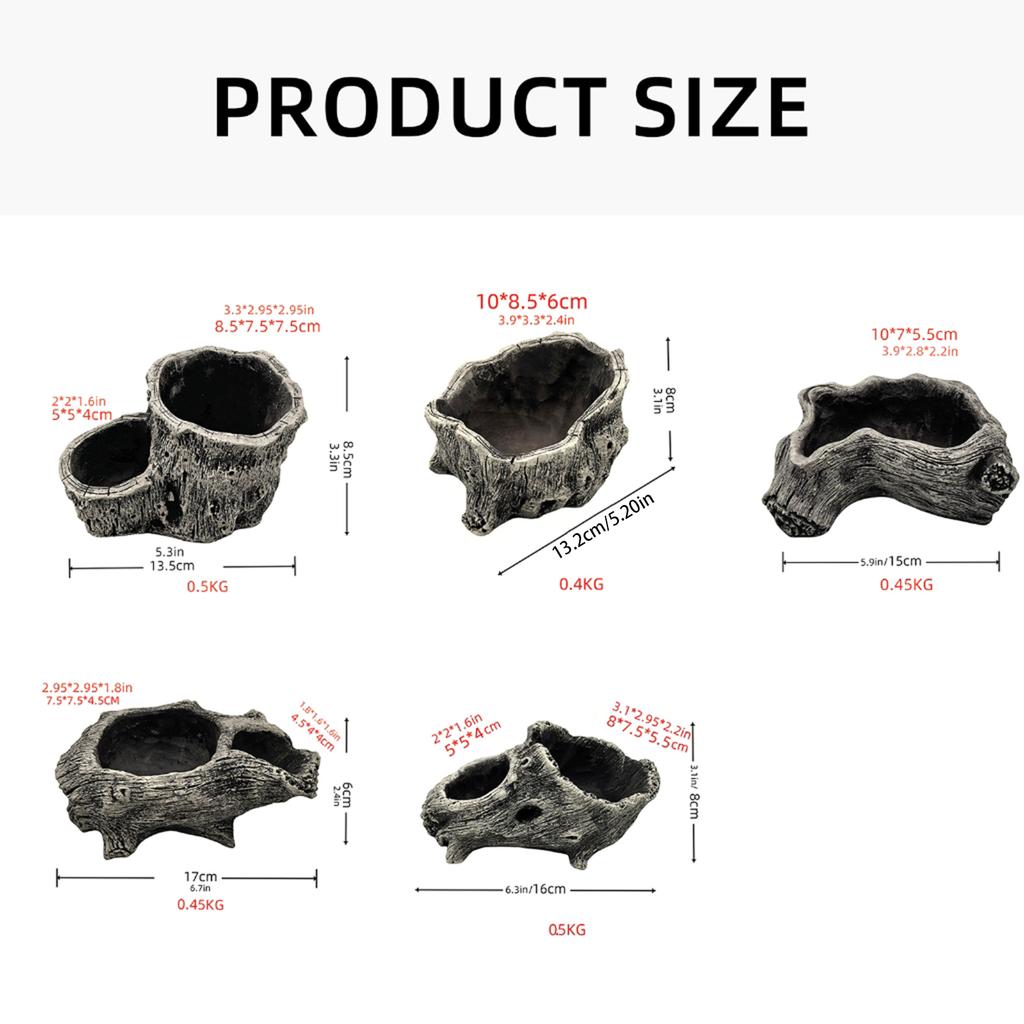 Garden Vintage Wood Look Flower Pots Imitation Planter Enhancing Plant Beauty for Succulents Enhancing Natural Aesthetic