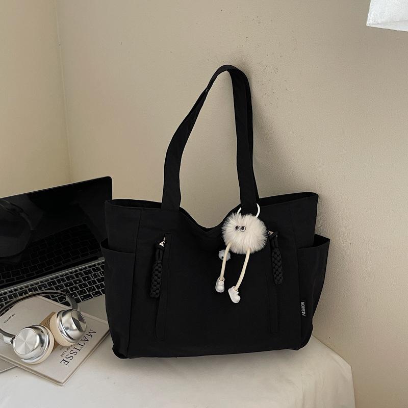 2025 Autumn New Shoulder Bag Canvas Bag Women's Large Capacity Shoulder Bag Student Fashion Tote Bag Handbag Bag