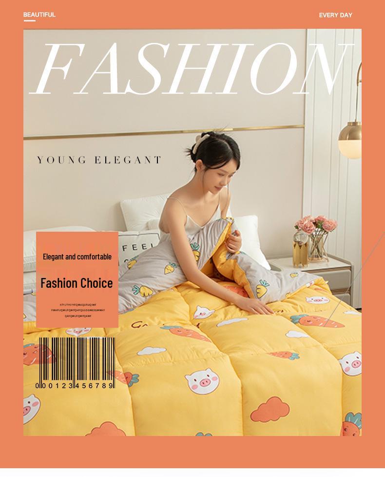 All-Season Machine Washable Cotton Quilt for Dorms: Perfect for Spring, Autumn, and Winter In Twin or Double Sizes