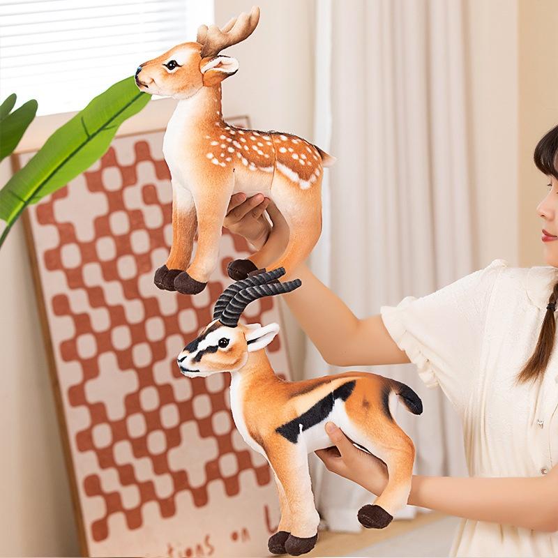 Cute Deer Plush Toy Soft And Fluffy Stuffed Animal Gift For Kids 33*28cm